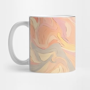 Soft Pastel Abstract Swirl 70s Mug
